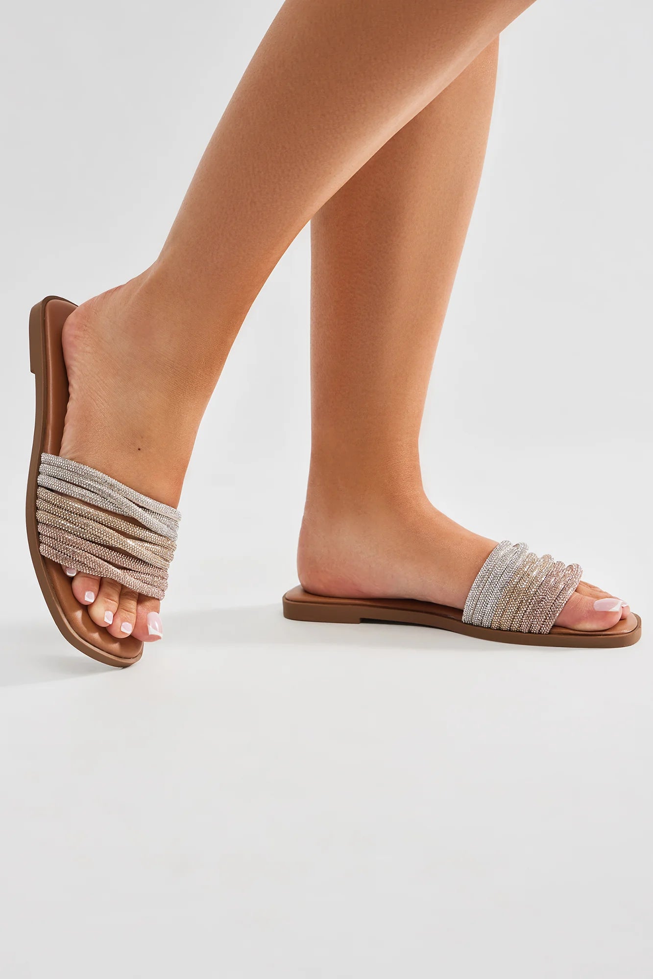 Feel It Now Embellished Flat Sandals