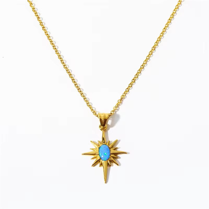 North star opal necklace