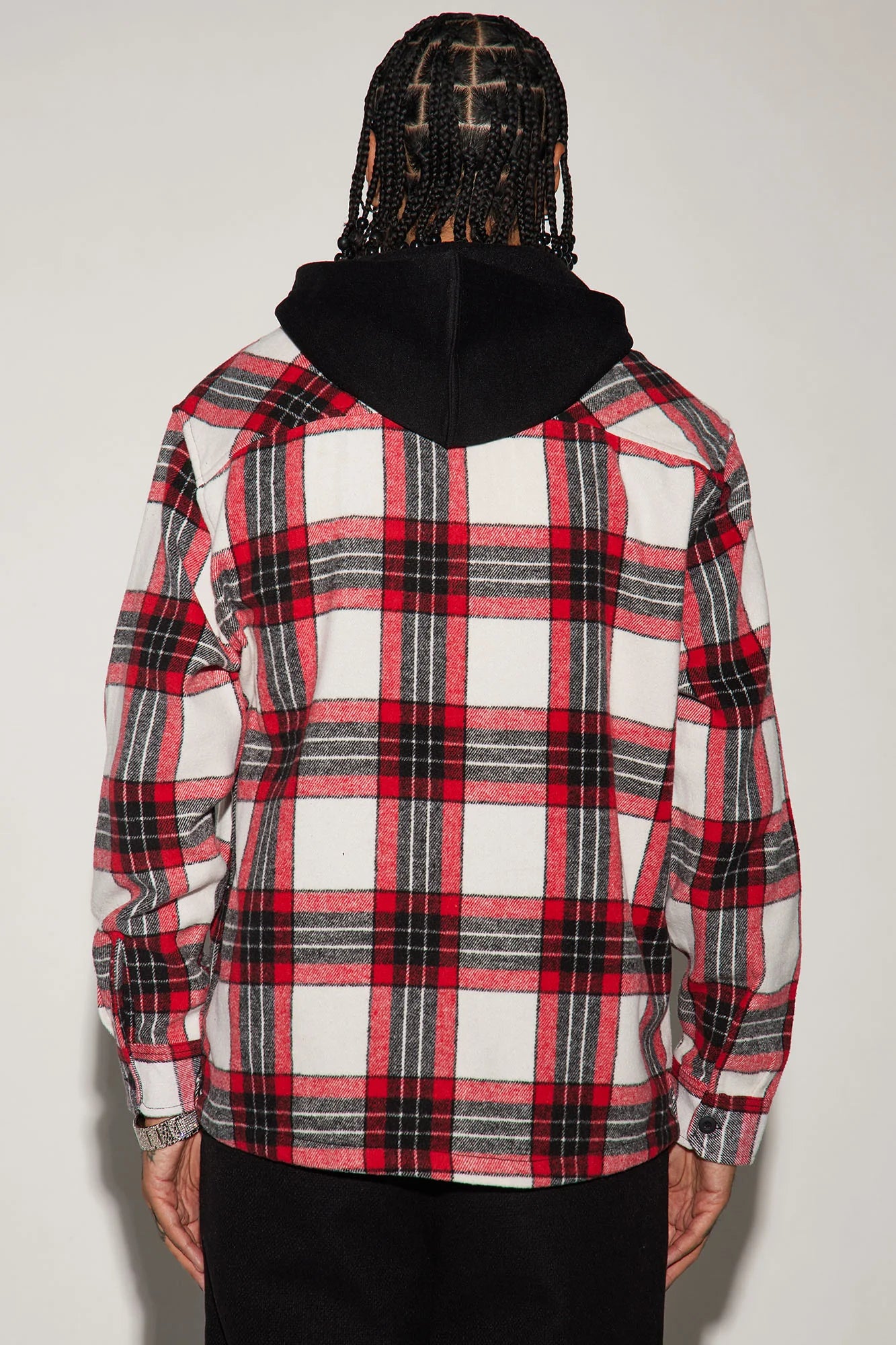 Stacking Hooded Flannel Jacket