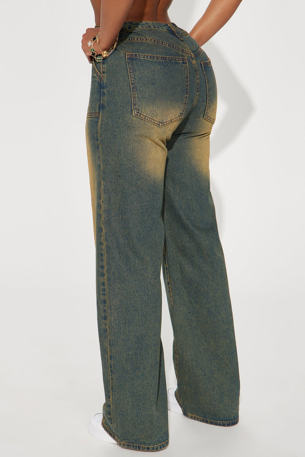 Living For It Tinted Straight Leg Jeans