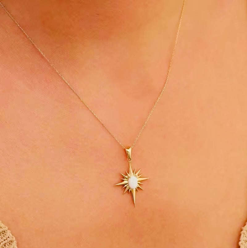 North star opal necklace