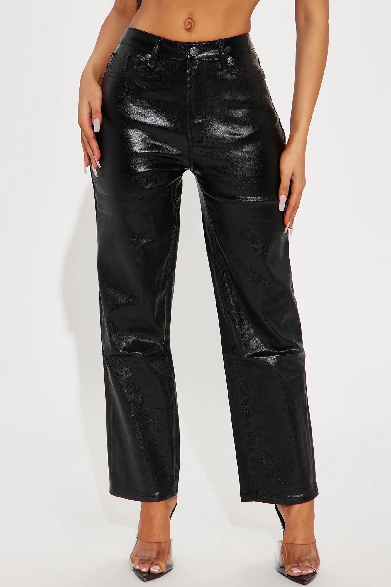Marilyn Coated Faux Leather Pant