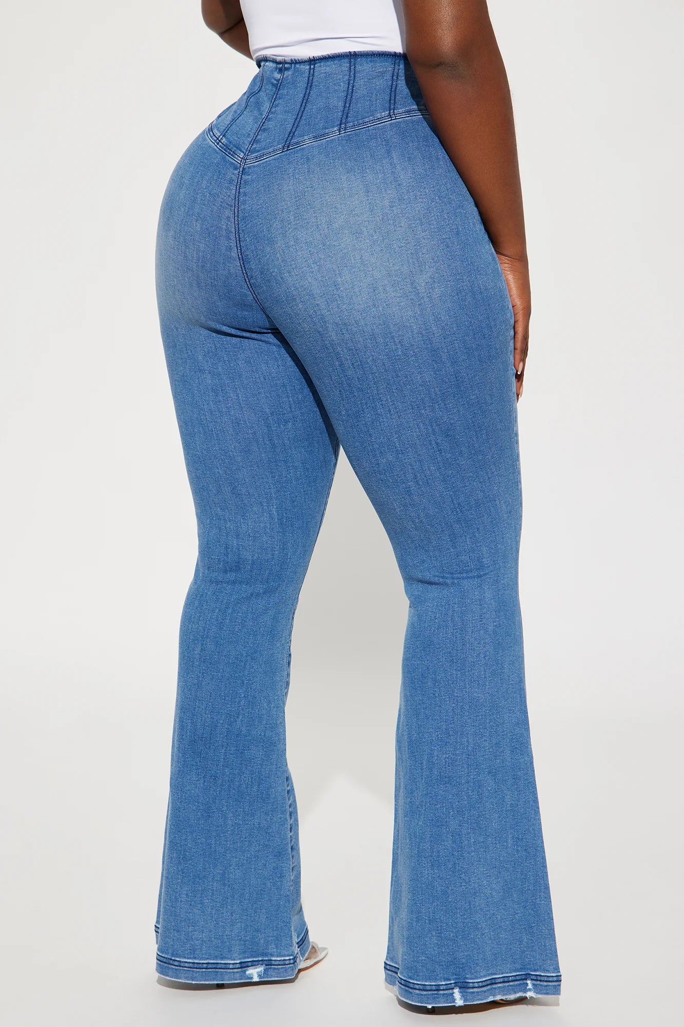 Going Over It Corset Waist Flaire Jeans