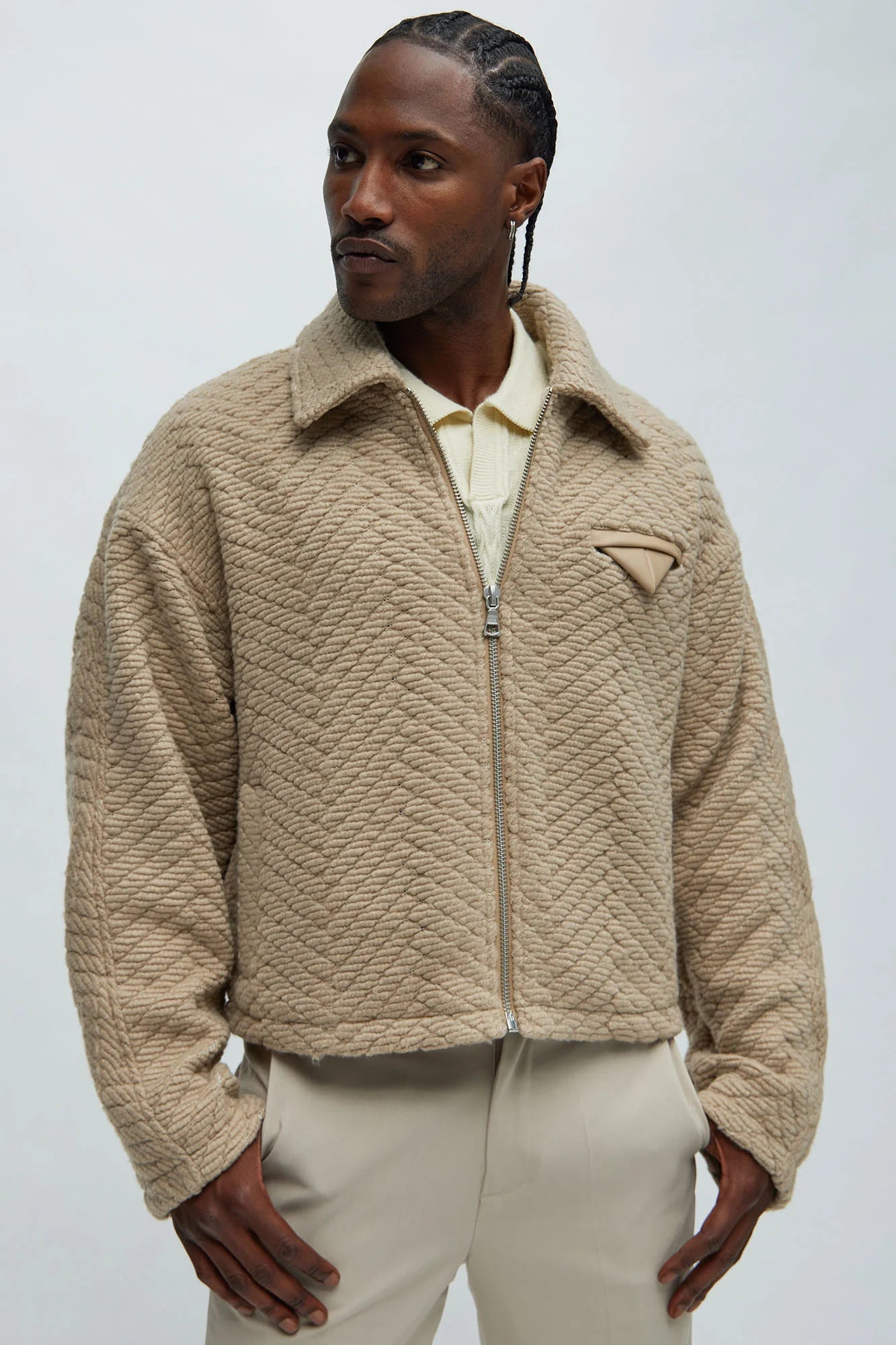 Duke Textured Cropped Jacket