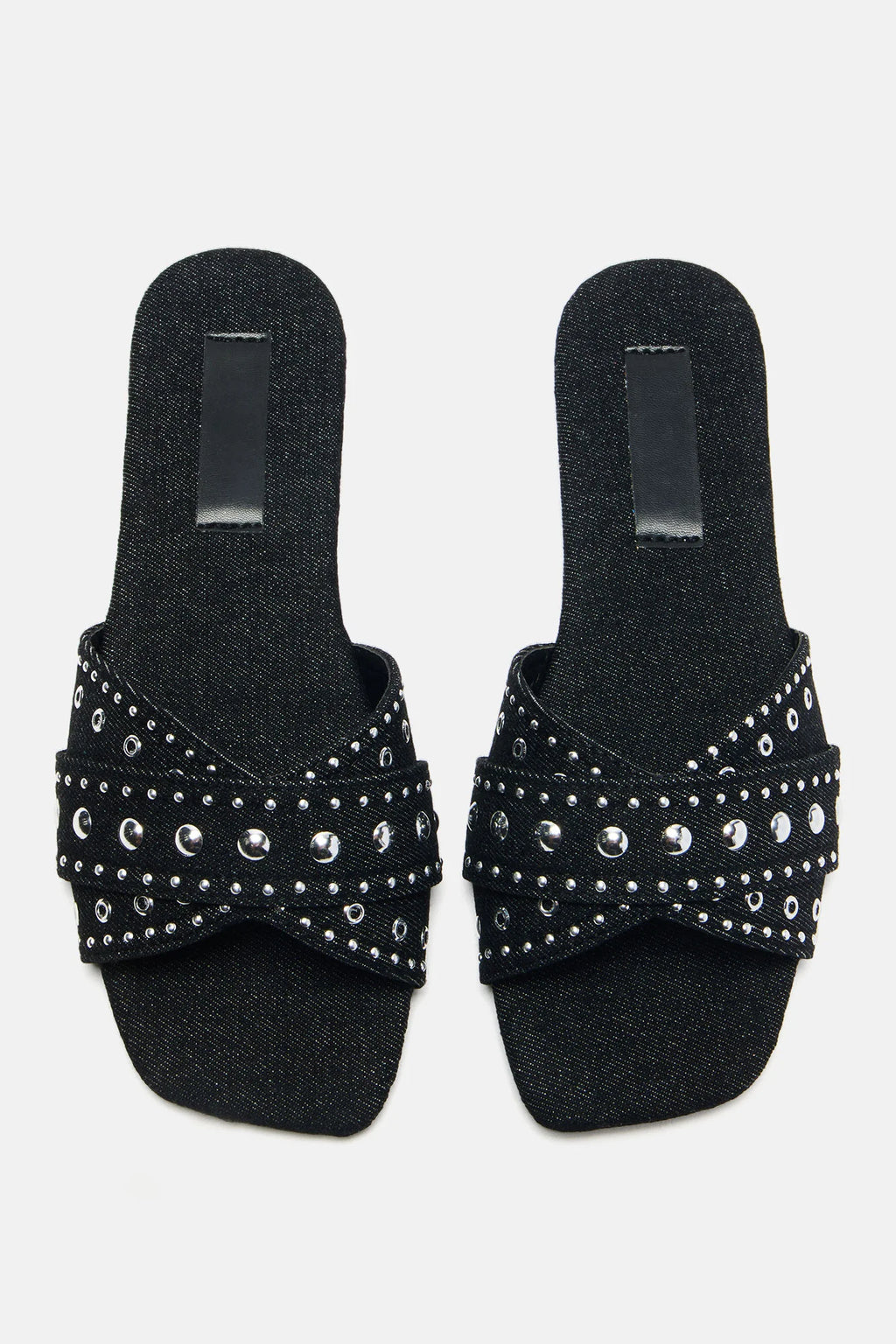 We Should Link Up Studded Flat Sandals