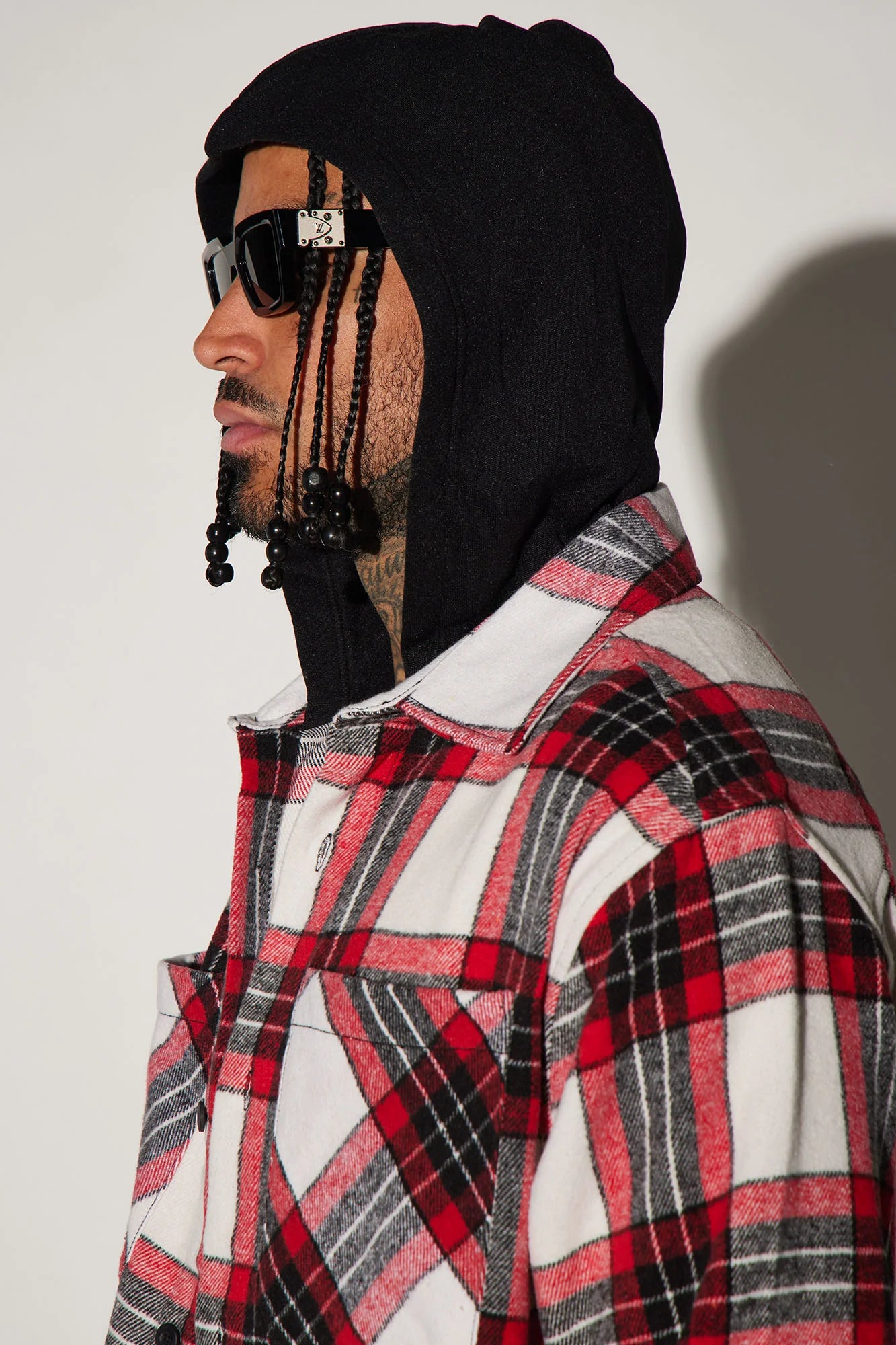 Stacking Hooded Flannel Jacket