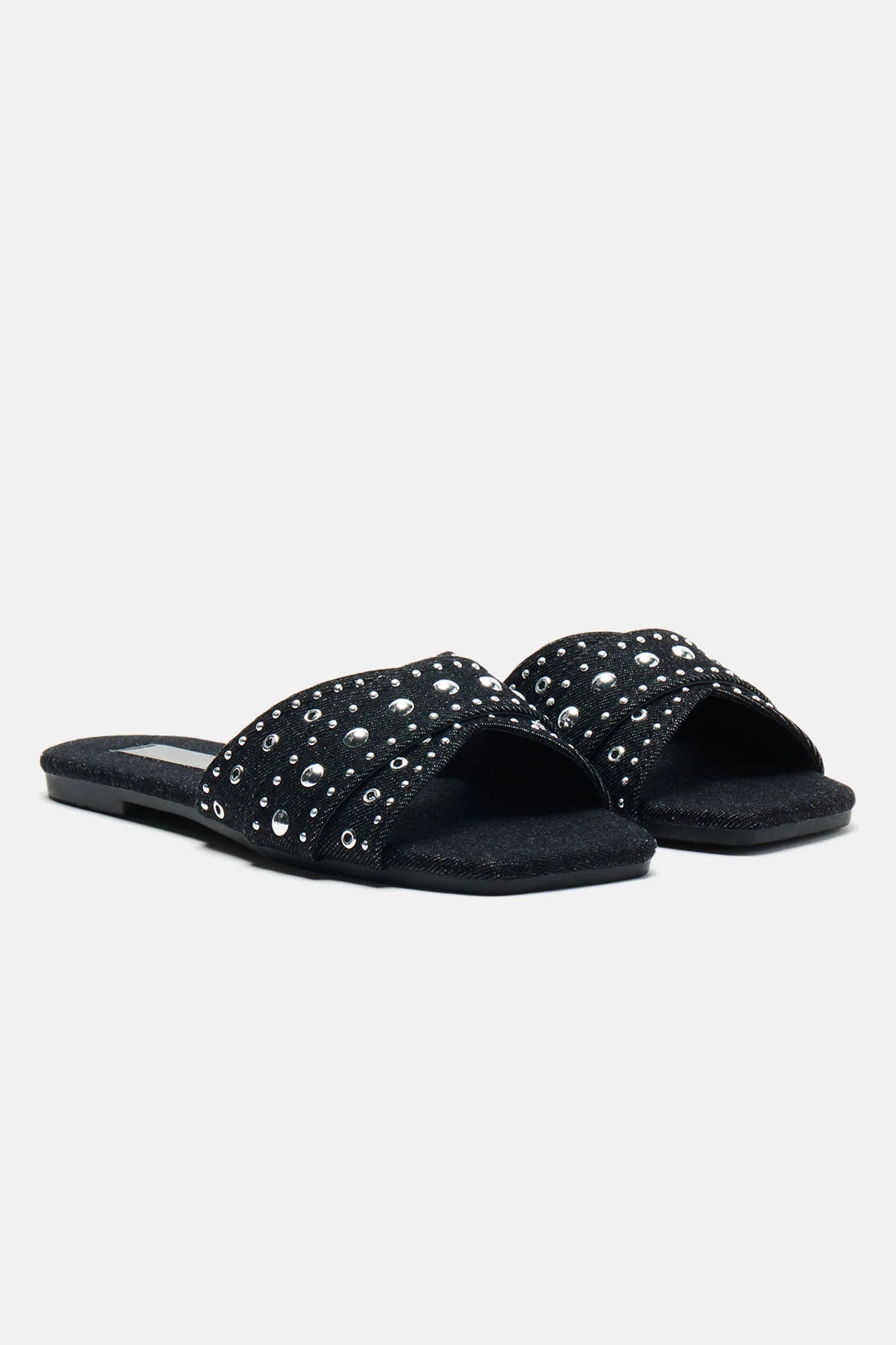 We Should Link Up Studded Flat Sandals