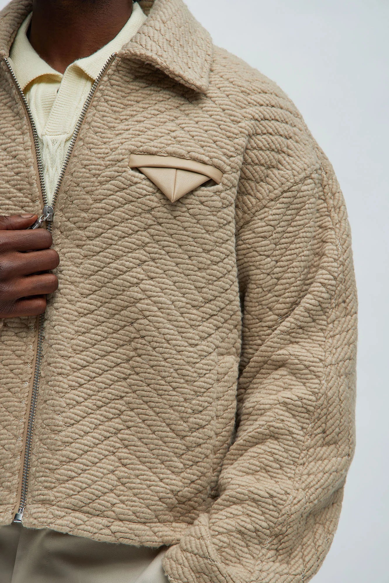 Duke Textured Cropped Jacket
