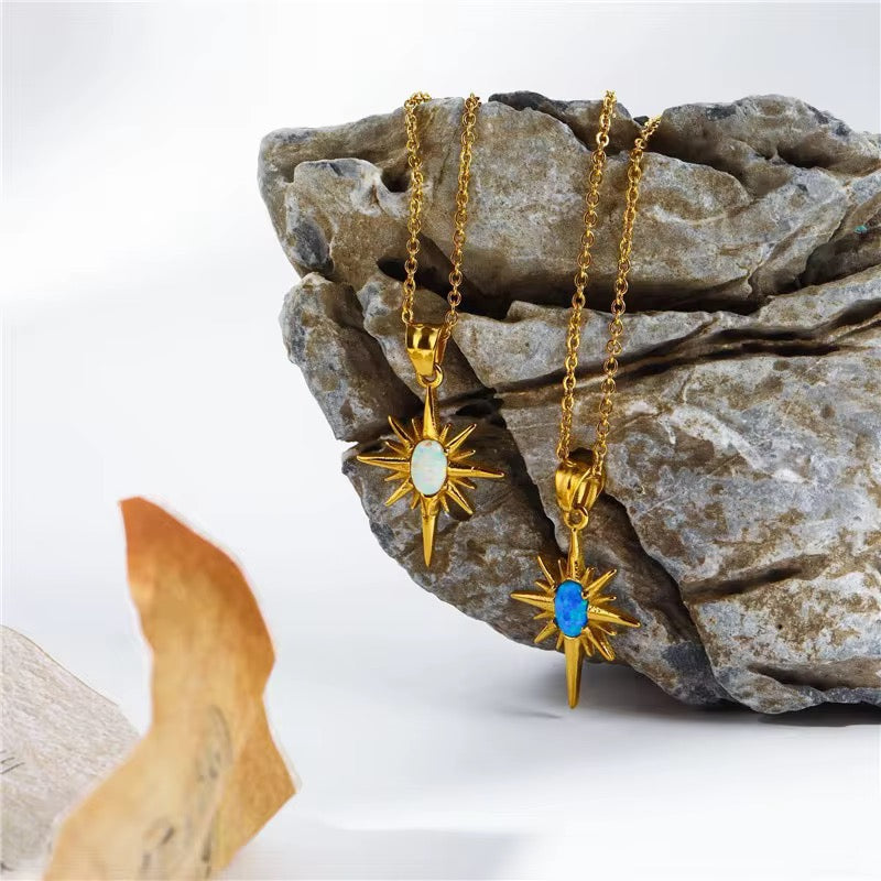 North star opal necklace